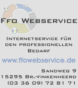 Werbeplätze werden ausschließlich von Ffo Webservice vertrieben.